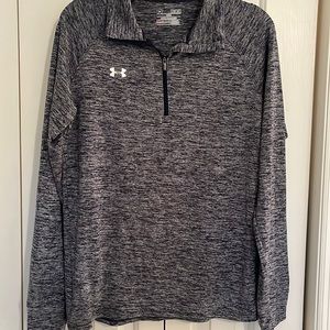 EUC Under Armour heat gear half zip pullover. Blue. Medium